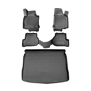 Volkswagen Golf 3D Floor-Trunk Mats - Omac - Black - '08-'12